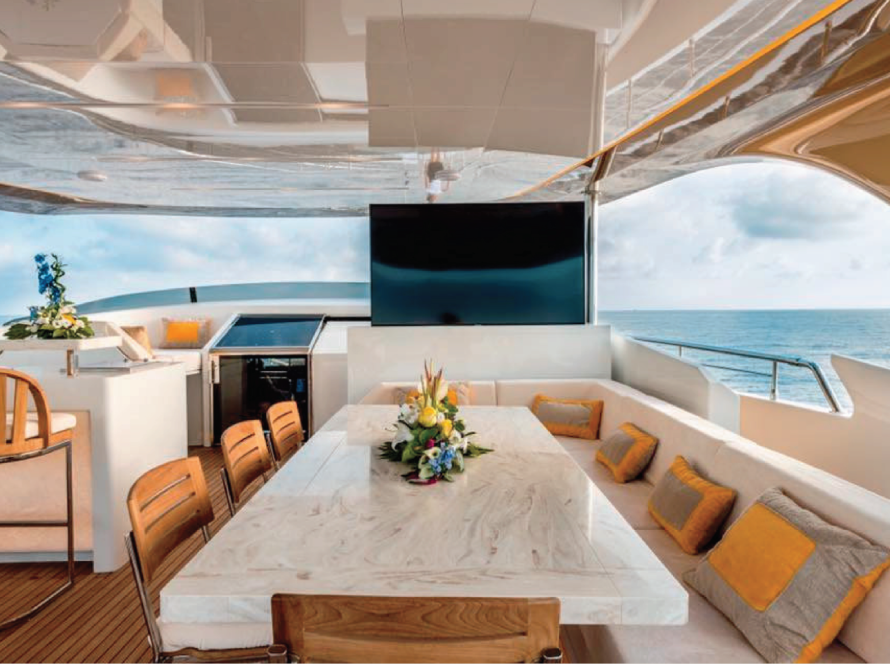 Mechanical TV Lift on a yatch